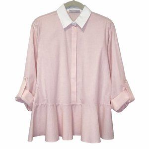 Pink Cotton Button-down Shirt - Size M